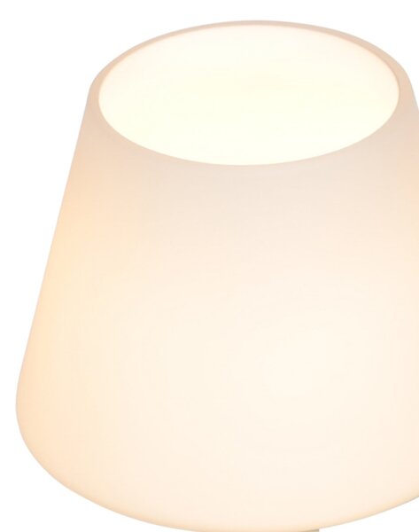 Steinhauer Lampa de masă Ancilla, crem, înălțime 33 cm, metal, sticlă, E14, Alb, Camera de zi / sufragerie, Sticlă