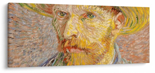 Tablou - Vincent van Gogh, Self-Portrait with a Straw Hat (The Potato Peeler), reproducere (120x50 cm)