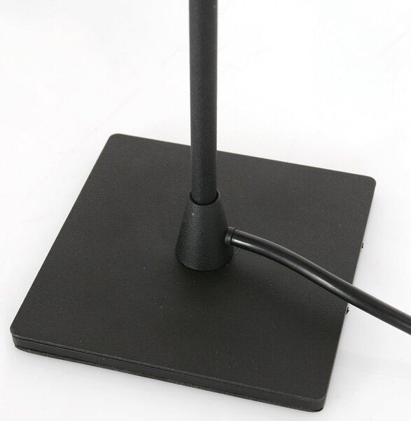 Steinhauer Lampa de masă Ancilla, negru/fum, 33 cm, metal, sticlă, E14, Negru, Camera de zi / sufragerie, Sticlă