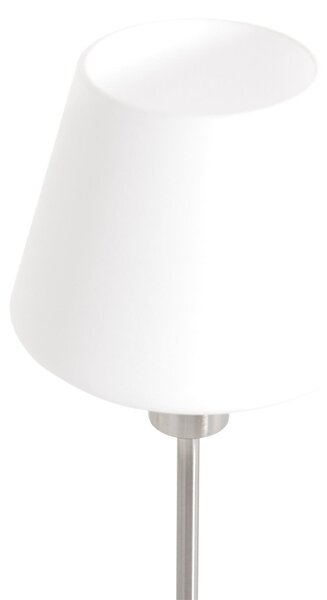 Steinhauer Lampa de masă Ancilla, oțel, înălțime 33 cm, metal, sticlă, E14, Alb, Camera de zi / sufragerie, Sticlă