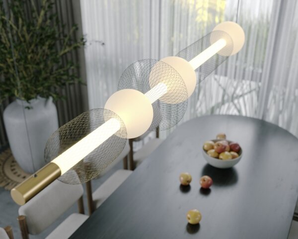 Lustră LED pe cablu MAXLIGHT P0593 BORA LED/29W/230V alb/negru