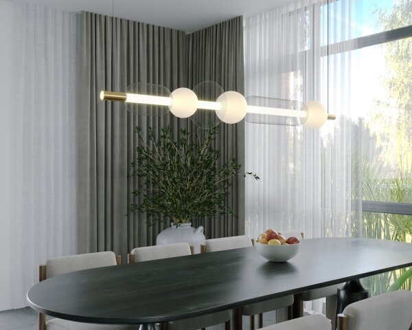 Lustră LED pe cablu MAXLIGHT P0593 BORA LED/29W/230V alb/negru