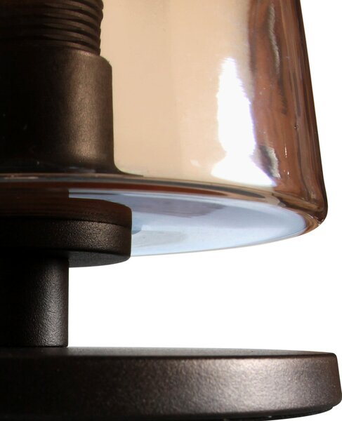 Steinhauer Lampa de masă Ancilla maro/chihlimbar, 26 cm, metal, sticlă, E27, Maro / Rugină, Camera de zi / sufragerie, Sticlă