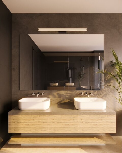 Aplică LED pentru baie MAXLIGHT W0365 FAYETTE LED/12W/230V IP44 negru