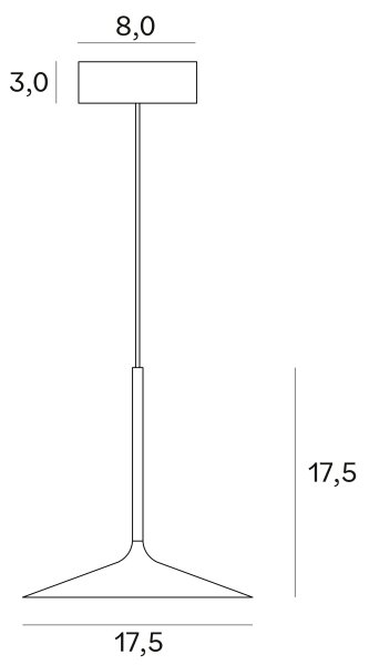 Lustră LED pe cablu MAXLIGHT P0456 HANA LED/6W/230V d. 17,5 cm negru
