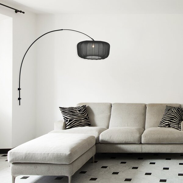 Steinhauer Aplică de perete Sparkled Light 4410ZW, negru/nylon negru, E27, Negru, Camera de zi / sufragerie, Metal, Modern