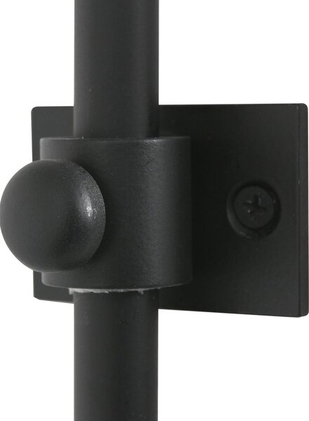 Steinhauer Aplică de perete Sparkled Light 4408ZW negru/bambus natural, E27, Negru, Camera de zi / sufragerie, Metal