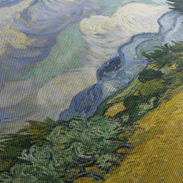 Tablou - Vincent van Gogh, Wheat Field with Cypresses, reproducere (120x50 cm)