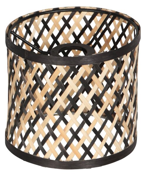 Mexlite Plafonieră Sumba, 3 becuri, negru, bambus natural/negru, E14, reglabil, Negru, Camera de zi / sufragerie, Metal