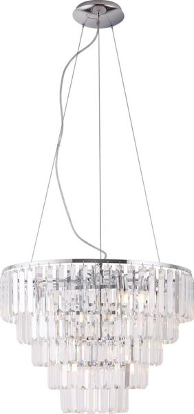 Lustră pe cablu MAXLIGHT P0260 MONACO 15xG9/40W/230V d. 60 cm crom