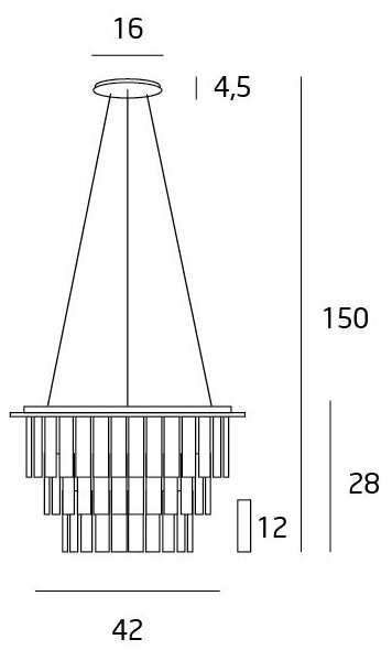 Lustră pe cablu MAXLIGHT P0259 MONACO 9xG9/40W/230V d. 42 cm crom