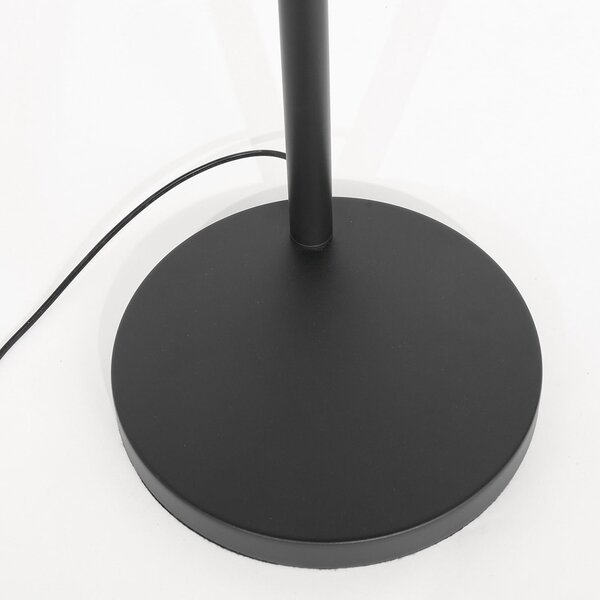 Steinhauer Lampadar Nox Light cu 3 becuri, negru, tijă din bambus, E27, Negru, Camera de zi / sufragerie, Metal
