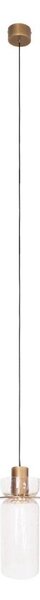 Lustră LED pe cablu MAXLIGHT P0531 SIGNATURE LED/8W/230V d. 15 cm alamă/transparent