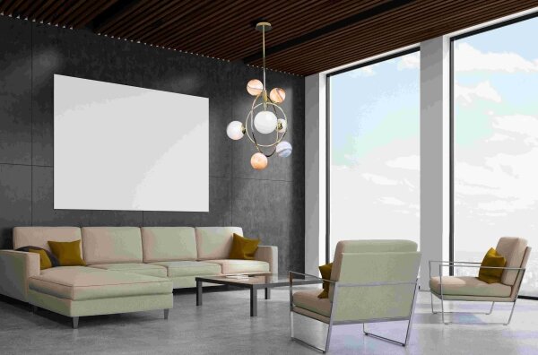 Lustră pe tijă MAXLIGHT P0378 COSMOS 7xG9/40W/230V auriu