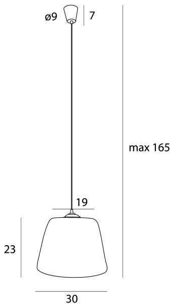 Lustră pe cablu MAXLIGHT P0582 POT 1xE27/15W/230V d. 30 cm bej