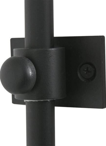 Steinhauer Aplică de perete Sparkled Light 4619ZW, negru/pânză albă, Negru, Camera de zi / sufragerie, Metal
