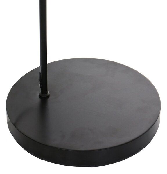 Mexlite Lampadar cu braț curbat Solva, negru/in gri, înălțime 185 cm, Negru, Camera de zi / sufragerie, Metal