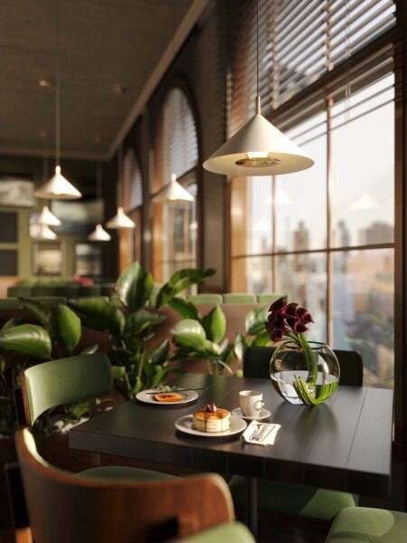 Lustră LED pe cablu MAXLIGHT P0505 VULCANO LED/5W/230V d. 30,5 cm alb