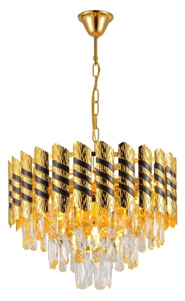 Brilagi - Lustră suspendată pe lanț CRISTAL, 5 x soclu E14 (max. 40 W pe bec), 230 V, diametru 38 cm