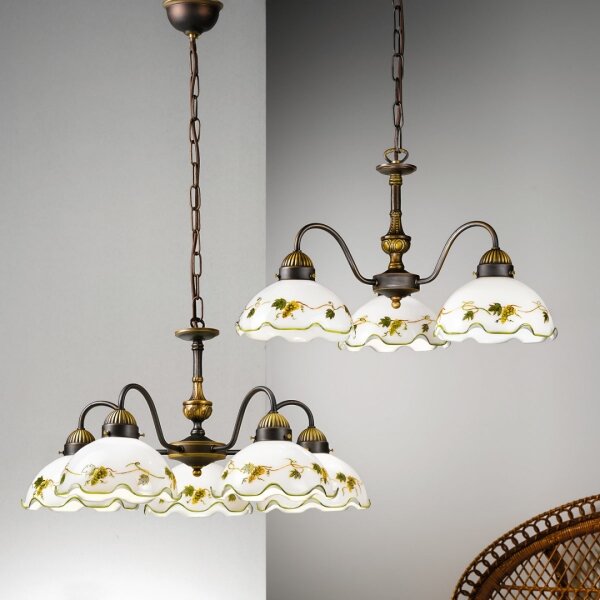 Kolarz 731.83.110 - Candelabru pe lanț NONNA 3xE27/75W/230V vișiniu