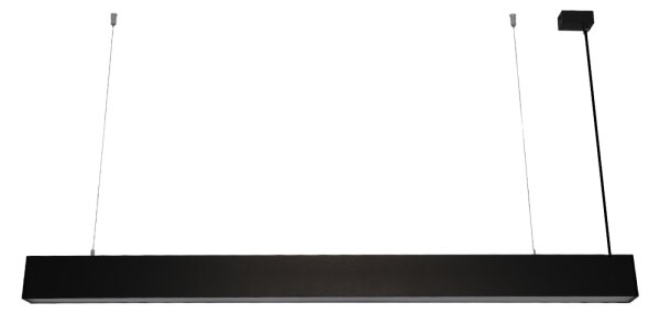 Lampă suspendată LED pe cablu, 55 W, 230 V, 3000/4000/6500 K, 120 cm, neagră