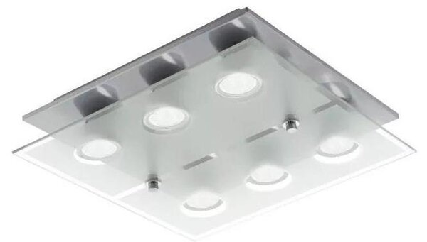 Eglo 75342 - Plafonieră LED dimabilă CABO-SD 6xGU10/5W/230V 34x34 cm crom mat