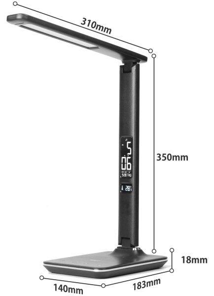 Lampă LED dimabilă cu încărcare fără fir KINGFISHER LED/8,5W/230V negru Immax 08965L