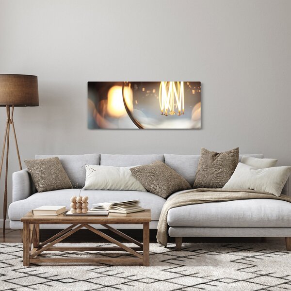 Tablou cu becul aprins (120x50 cm)