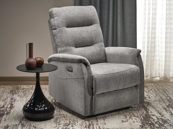 Fotoliu recliner Houston 1782Gri deschis, 11x8x9cm, Tapiterie, PicioarePicioare: Plastic