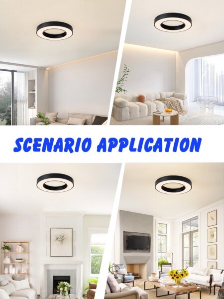 Plafonieră LED dimabilă PASTEL LED/53W/230V 60 cm negru Tuya Immax NEO 07209L + telecomandă
