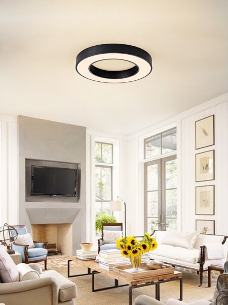 Plafonieră LED dimabilă PASTEL LED/53W/230V 60 cm negru Tuya Immax NEO 07209L + telecomandă