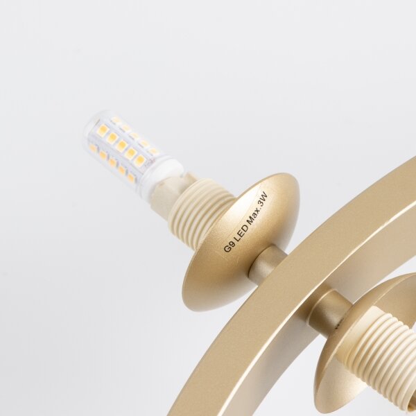 Lustră LED pe cablu Brilagi MILLA 15xG9/3W/230V auriu/fumuriu