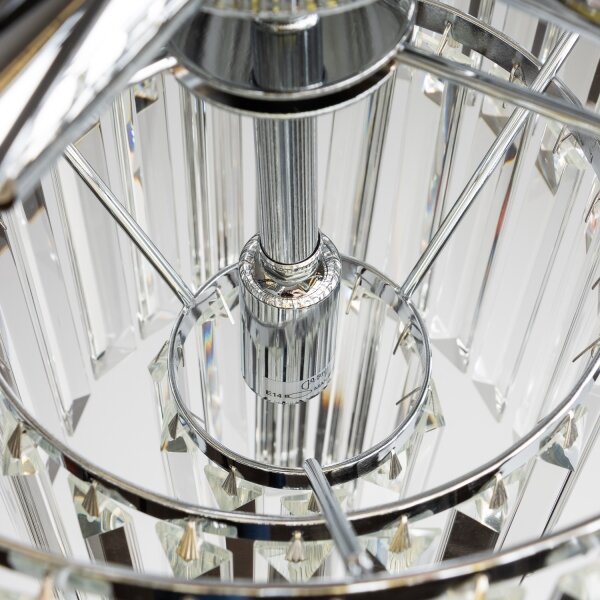 Lustră de cristal pe lanț Brilagi MOZART 5xE14/40W/230V crom lucios