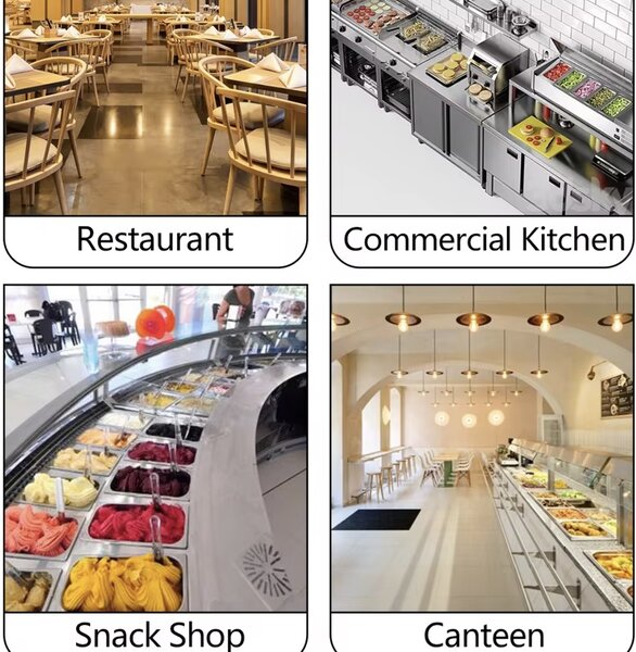 Tava gastronorm Pufo din inox pentru depozitare alimente, ideal pentru catering, restaurante, fast food, capacitate 5 L