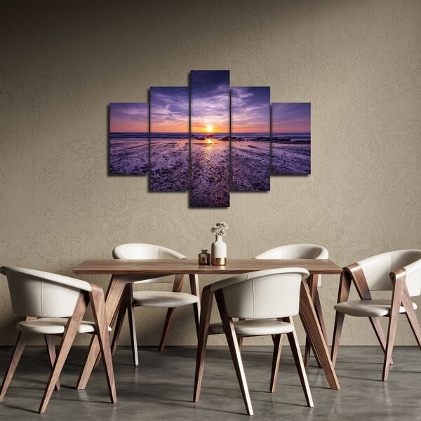 Tabloul cu plaja - apus de soare (150x105 cm)