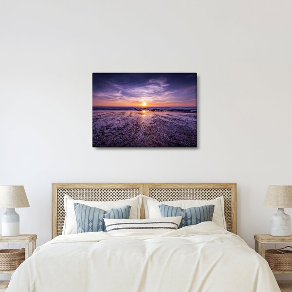 Tabloul cu plaja - apus de soare (70x50 cm)