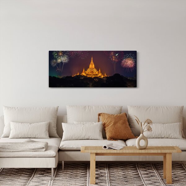 Tablou cu artificii în Asia (120x50 cm)