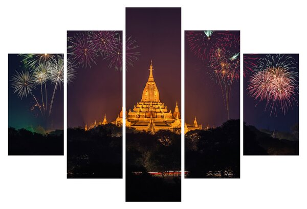 Tablou cu artificii în Asia (150x105 cm)
