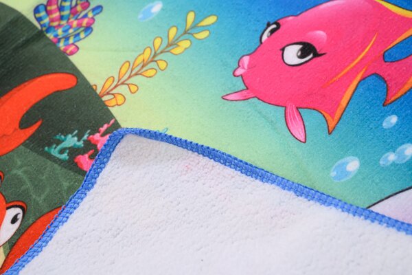 Poncho copii SEA FISH albastru 60 x 90 cm Dimensiune: 60 x 90 cm