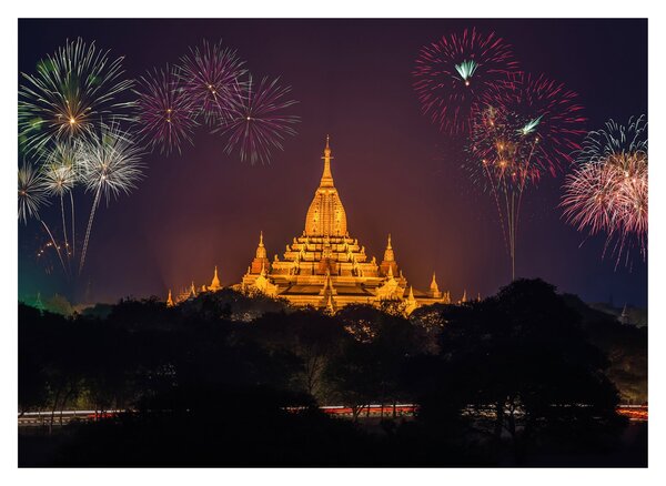 Tablou cu artificii în Asia (70x50 cm)