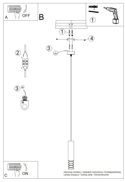 Lustră pe cablu Sollux SL.1686 LAMI 1xGU10/10W/230V alb