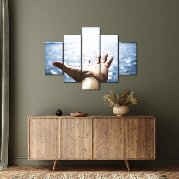 Tabloul cu palma deschisă (150x105 cm)