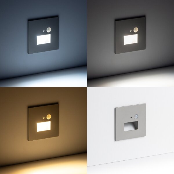 Aplica LED pentru scări cu senzor de mișcare LED/1,5W/230V 3000/4000/6000K gri