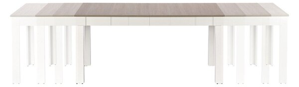 Masă Houston 691Stejar Sonoma, Alb, 8x9x16cm, ExtensieExtensie, PAL laminat, MDF