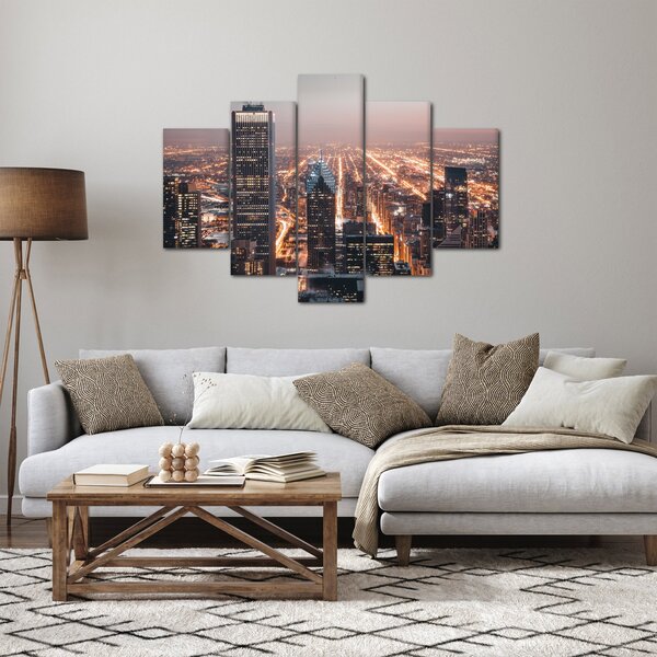 Tabloul cu metropolă luminată (150x105 cm)