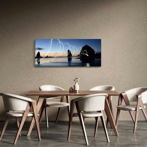 Tabloul - plaja în apus de soare (120x50 cm)