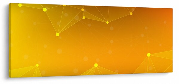Tabloul abstract galben (120x50 cm)