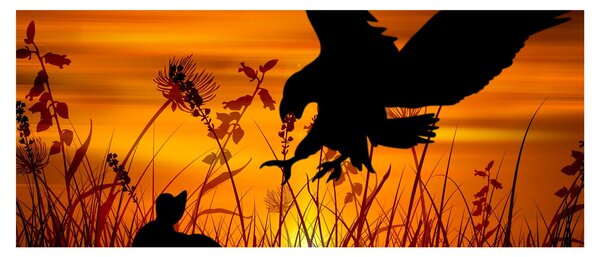 Tablou cu silueta prădătorului (120x50 cm)