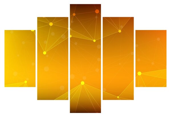 Tabloul abstract galben (150x105 cm)