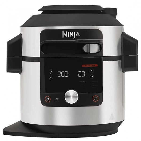 Multicooker Ninja OL650EU, 1460W, 7,5 l, 12in1, SmartLid, Strat antiaderent, Multifunctional, Inox/negru